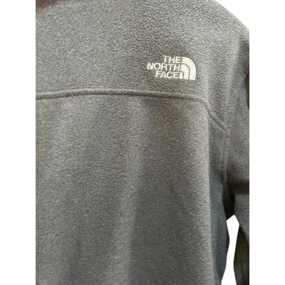 The North Face Mens Full Zip‎ Fleece Jacket Gray Long Sleeve Size M
